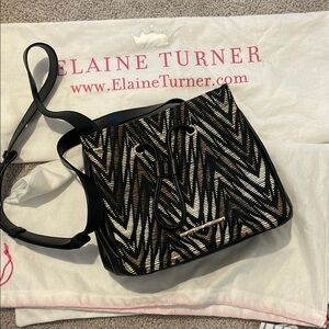 Elaine Turner Black and White Women's Bag